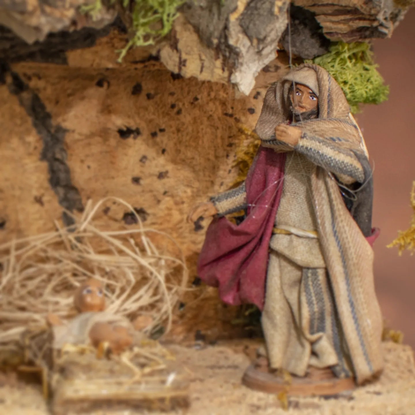 PRESEPE DA PARETE GRANDE COMPLETO CON PASTORI TERRACOTTA