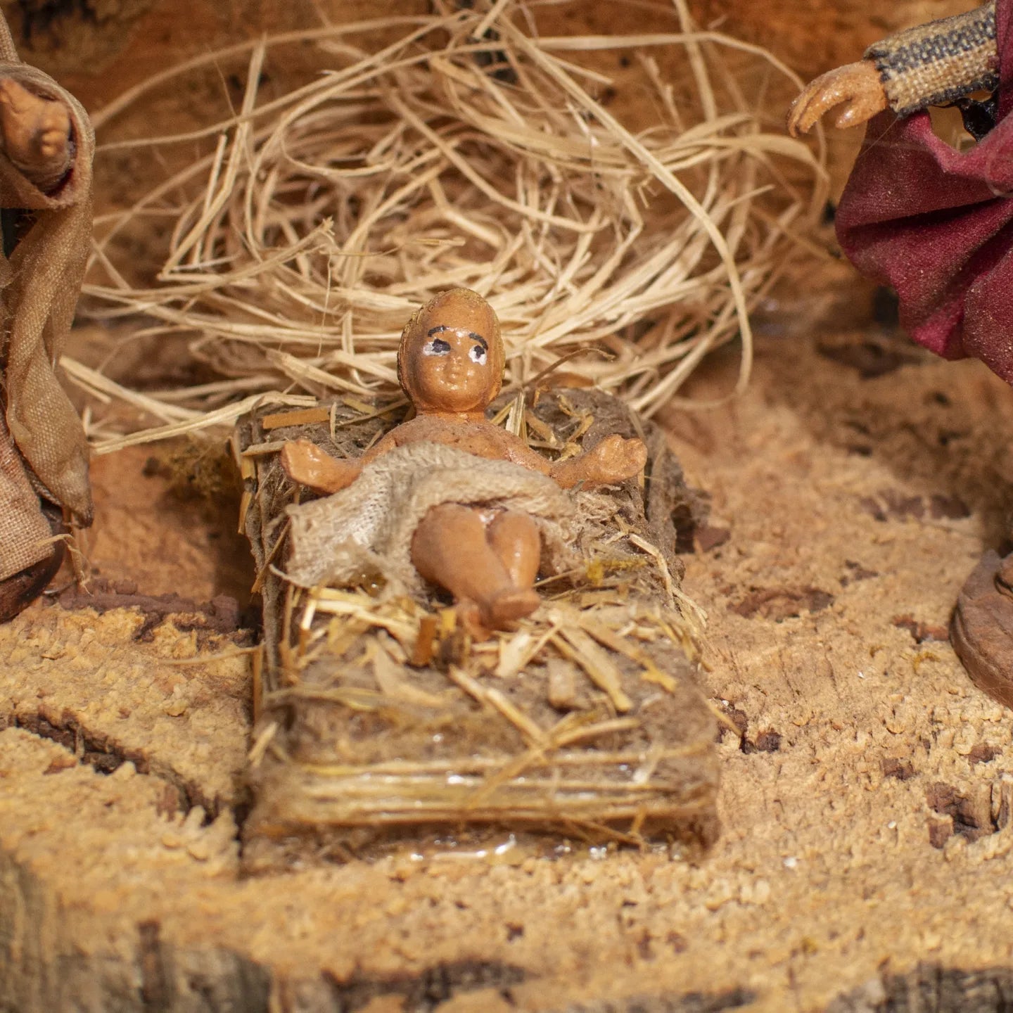 PRESEPE DA PARETE GRANDE COMPLETO CON PASTORI TERRACOTTA